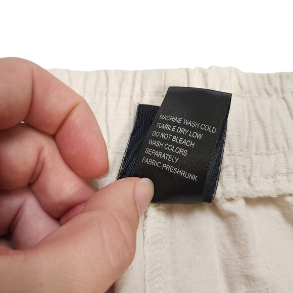 Krooked Eyes Mens Ripstop Elastic Waist Pant Size Large Skater Straight Leg Belt - Picture 8 of 12